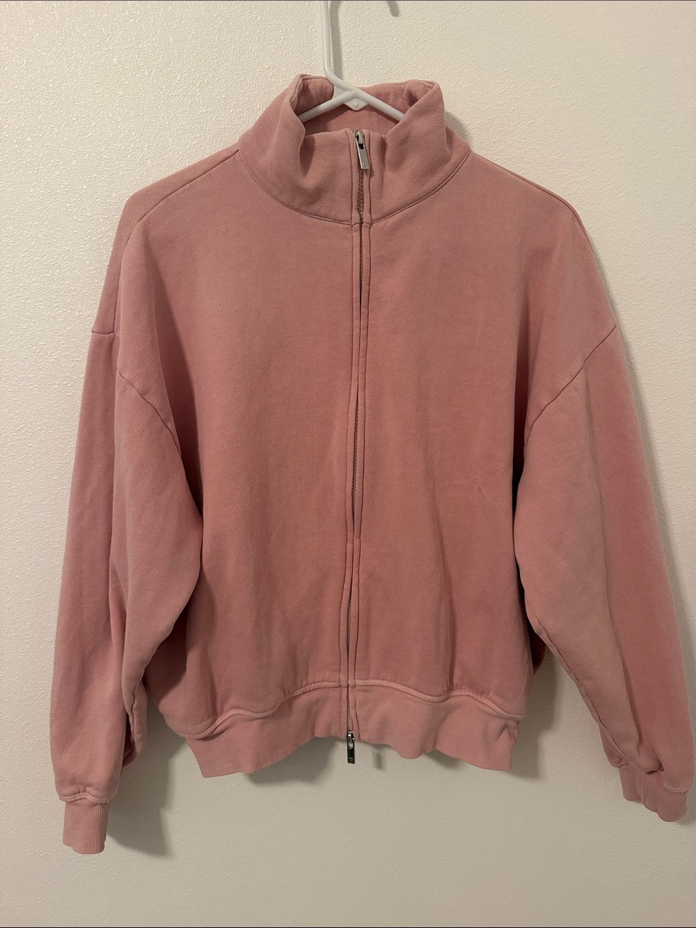 PINK Victoria's Secret Mauve Zip-Front Mock Neck Bomber